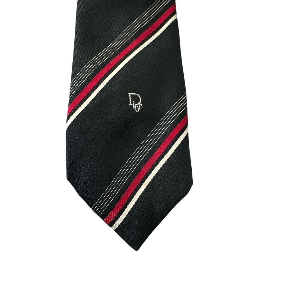 Christian Dior Monsieur Neck Tie Silk Blend Necktie Corpcore Office Money Design - Picture 2 of 8